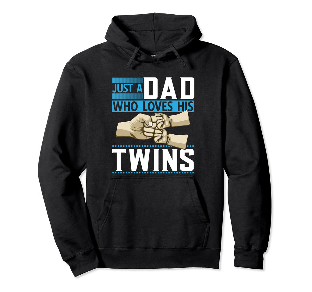 Dad Twins Father Two Twin Dad Hoodie - Novelty Apparel for Adults - T-Shirt, Sweatshirt, Hoodie
