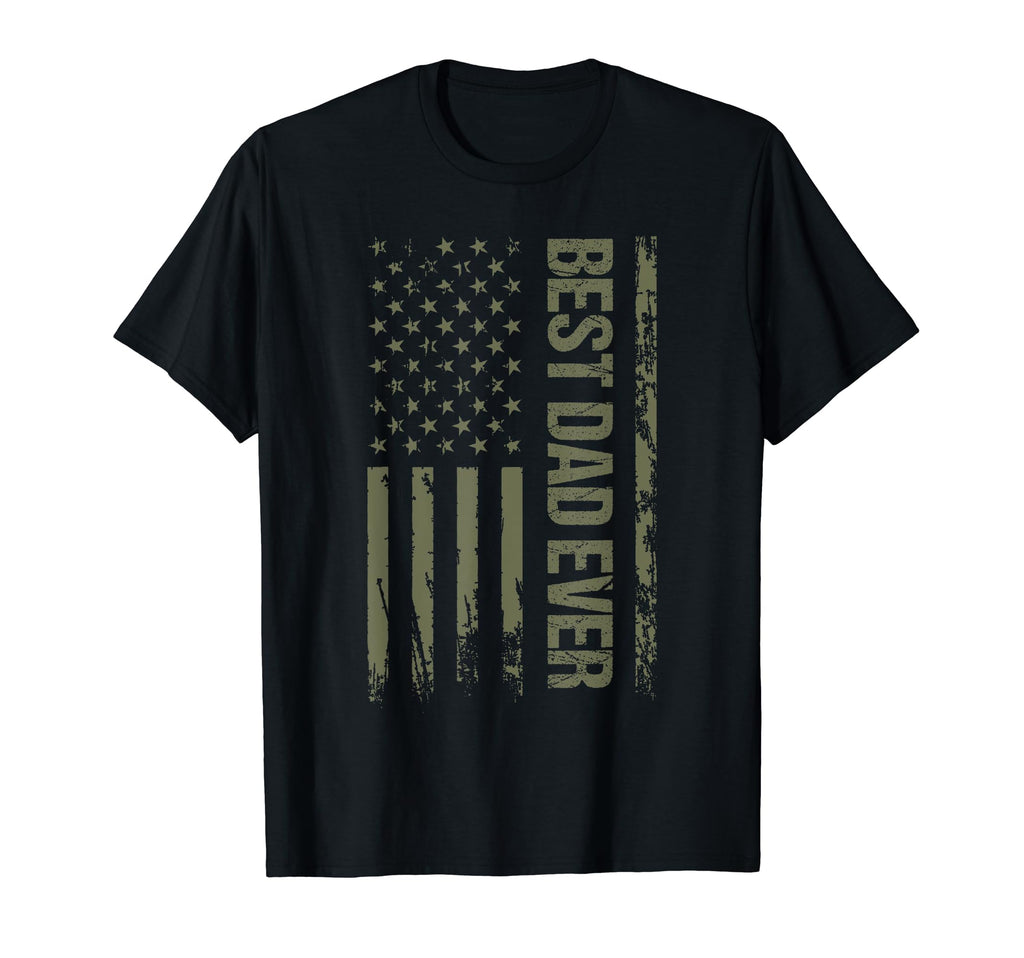 Best Dad Ever American Military Camouflage T-Shirt - Trendy Graphic Unisex - T-Shirt, Sweatshirt, Hoodie