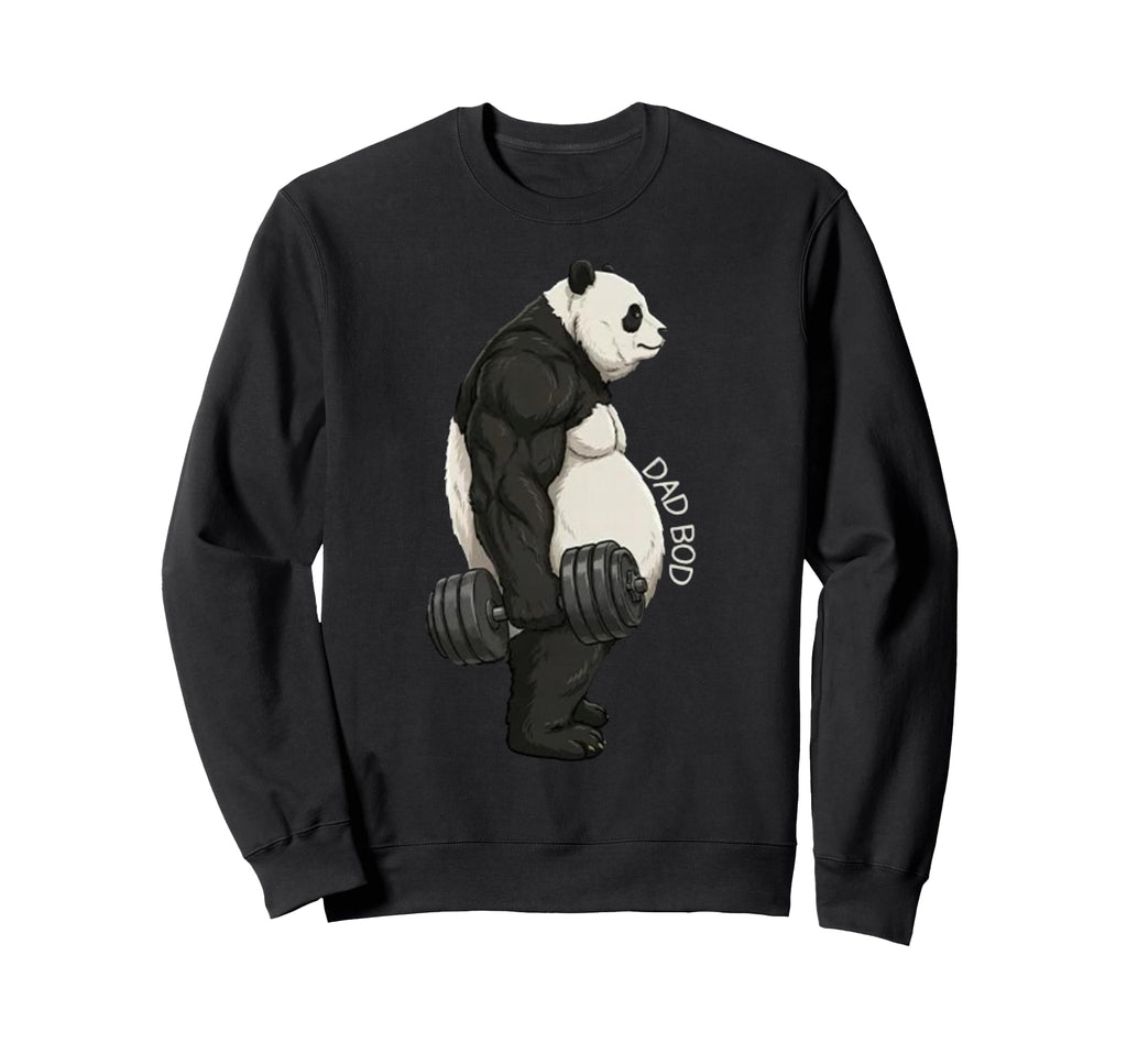 Dad Bod Panda Funny Fitness Gym Sweatshirt - Custom Art Print Men Women - T-Shirt, Sweatshirt, Hoodie