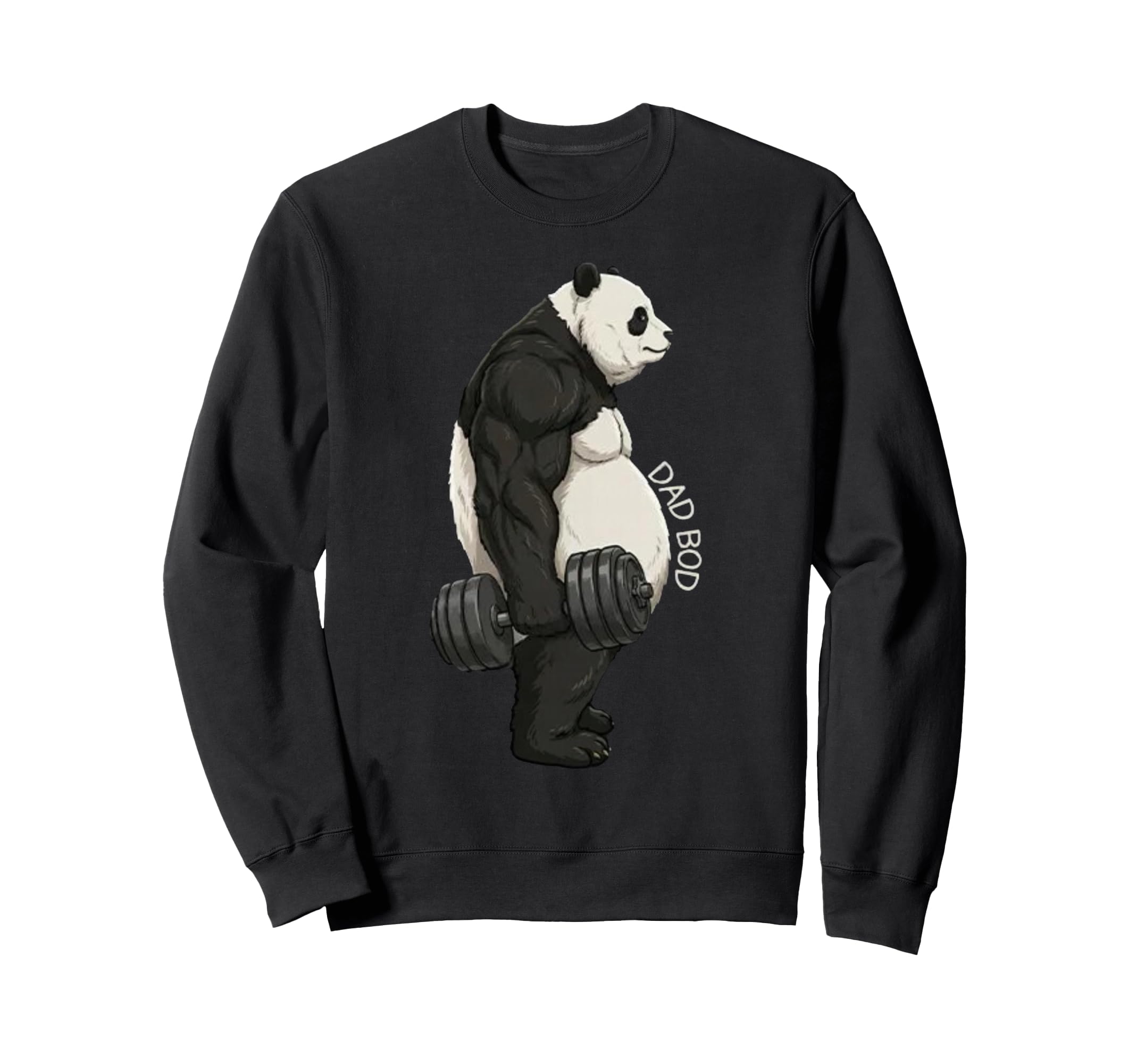 Dad Bod Panda Funny Fitness Gym Sweatshirt - Custom Art Print Men Women - T-Shirt, Sweatshirt, Hoodie
