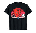 Heart Playing Soccer Football Valentines T-Shirt - Custom Art Print Unisex - T-Shirt, Sweatshirt, Hoodie