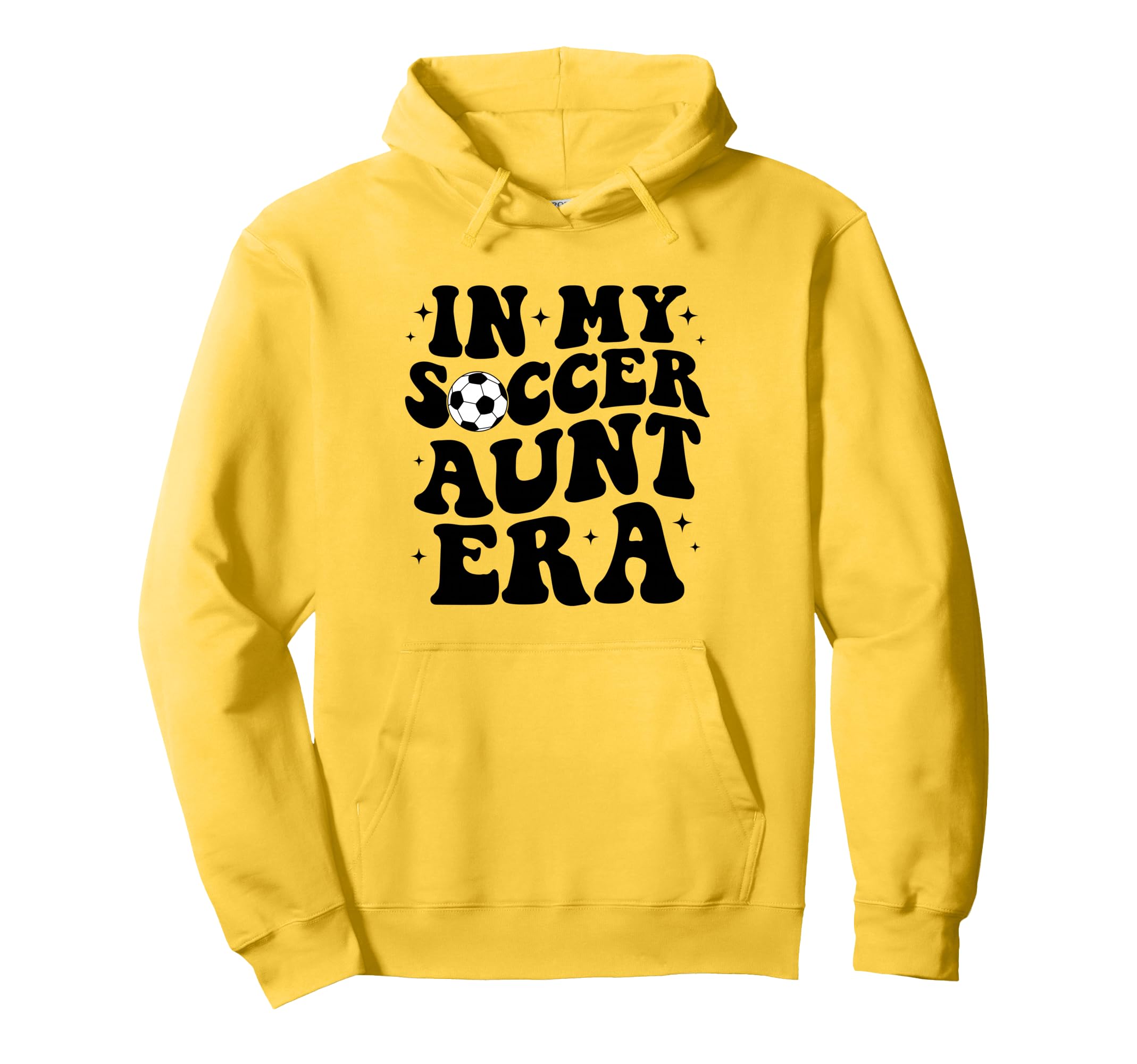 My Soccer Aunt Era Groovy Soccer Ball Hoodie - Fun Novelty Design Unisex - T-Shirt, Sweatshirt, Hoodie