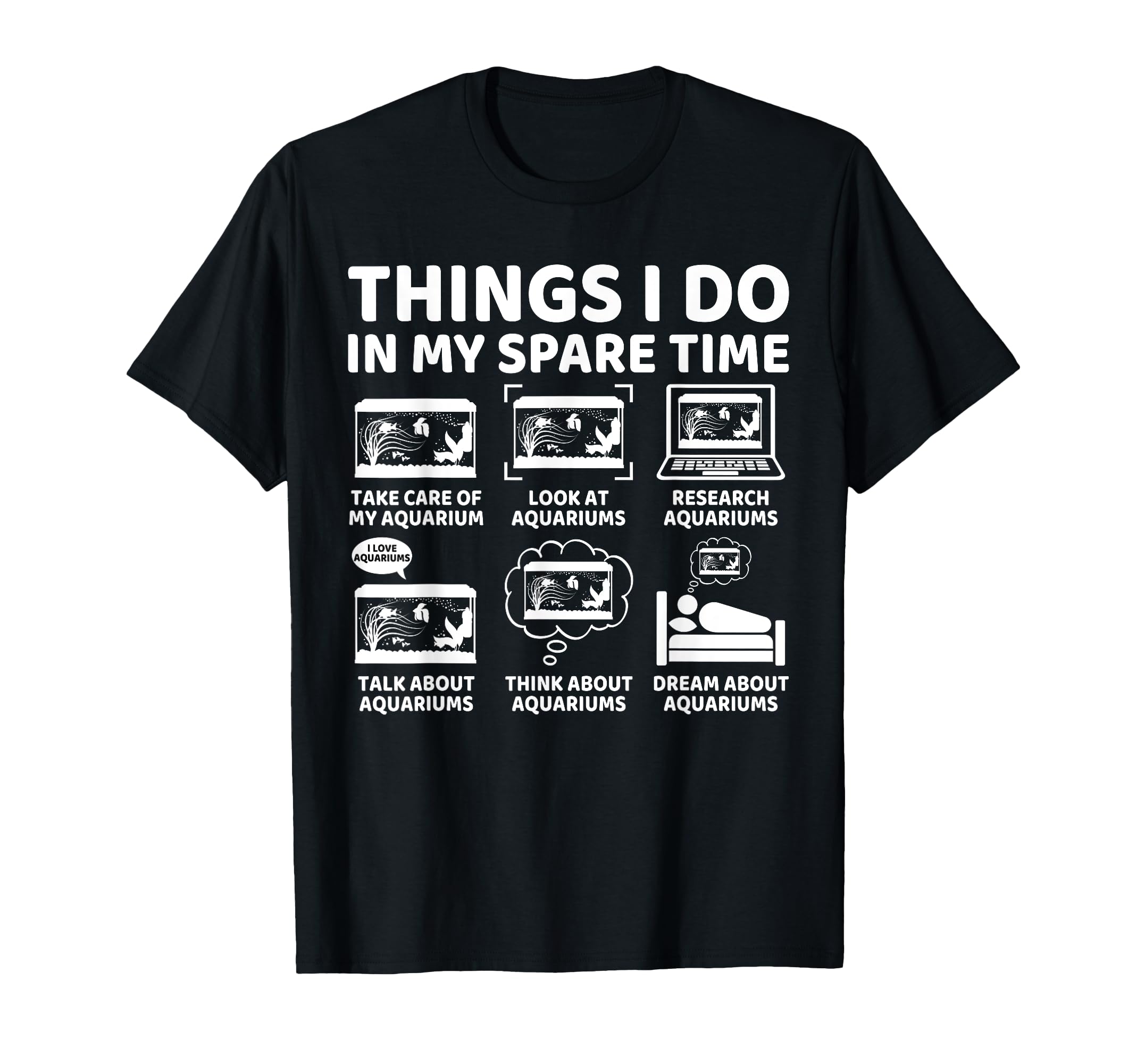 Things I Do My Spare Time Funny Fish T-Shirt - Trendy Graphic for Adults - T-Shirt, Sweatshirt, Hoodie