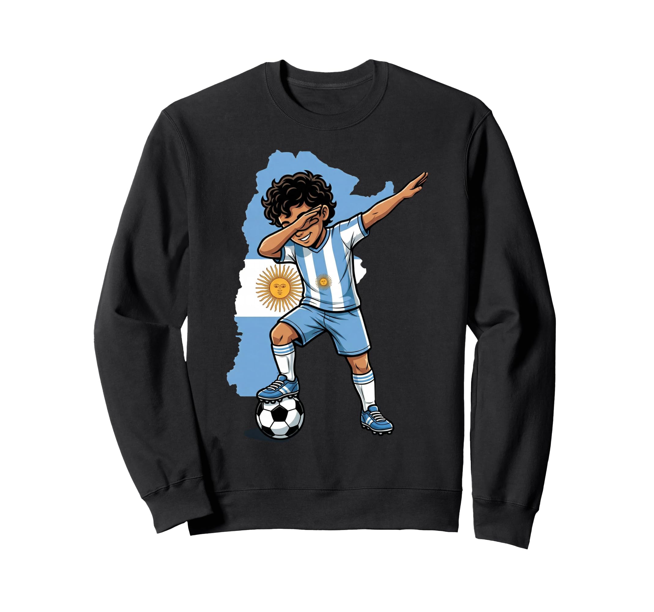Argentina Soccer Dab Flag Football Sweatshirt - Unique Graphic for Adults - T-Shirt, Sweatshirt, Hoodie