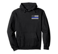 Thin Blue Line American Flag Police Hoodie - Fun Novelty Design Men Women - T-Shirt, Sweatshirt, Hoodie
