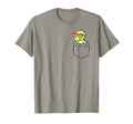 Dinosaur Pocket Funny Dino Rainbow T-Shirt - Minimalist Print Men Women - T-Shirt, Sweatshirt, Hoodie