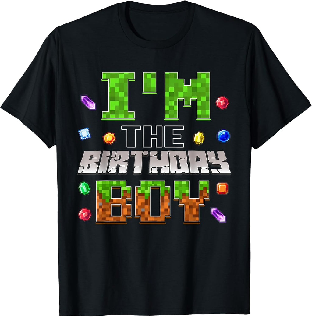 I'm The Birthday Boy Game Pixel Number - Adult & Kids T-Shirts, Sweatshirts & Hoodies apparel design preview 1