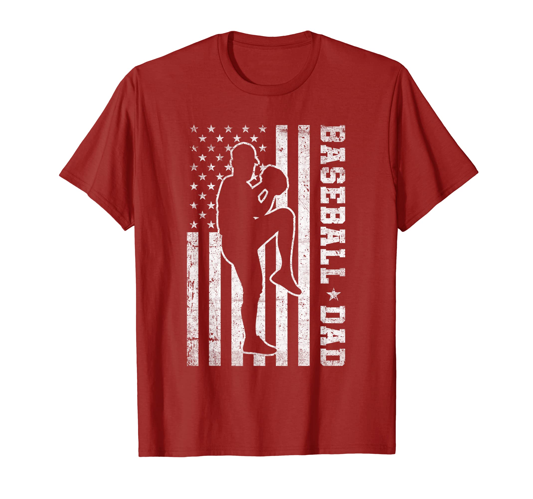 Mens Baseball Dad 4Th July Usa Flag T-Shirt - Trendy Graphic Men Women - T-Shirt, Sweatshirt, Hoodie
