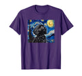 Illustration Painting Starry Night Black T-Shirt - Trendy Graphic Unisex - T-Shirt, Sweatshirt, Hoodie