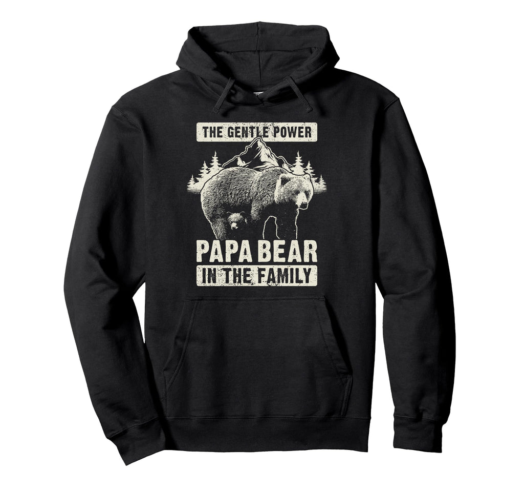 Papa Bear 1 Cub 1 Child Dad Hoodie - Casual Everyday Wear for Adults - T-Shirt, Sweatshirt, Hoodie