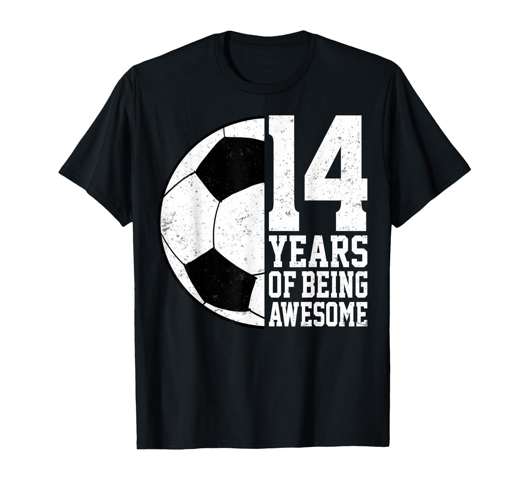 14 Years Being Awesome Soccer 14Th T-Shirt - Unique Graphic Men Women - T-Shirt, Sweatshirt, Hoodie
