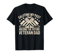 Saluting My Past Raising Future Veteran T-Shirt - Graphic Print Men Women - T-Shirt, Sweatshirt, Hoodie