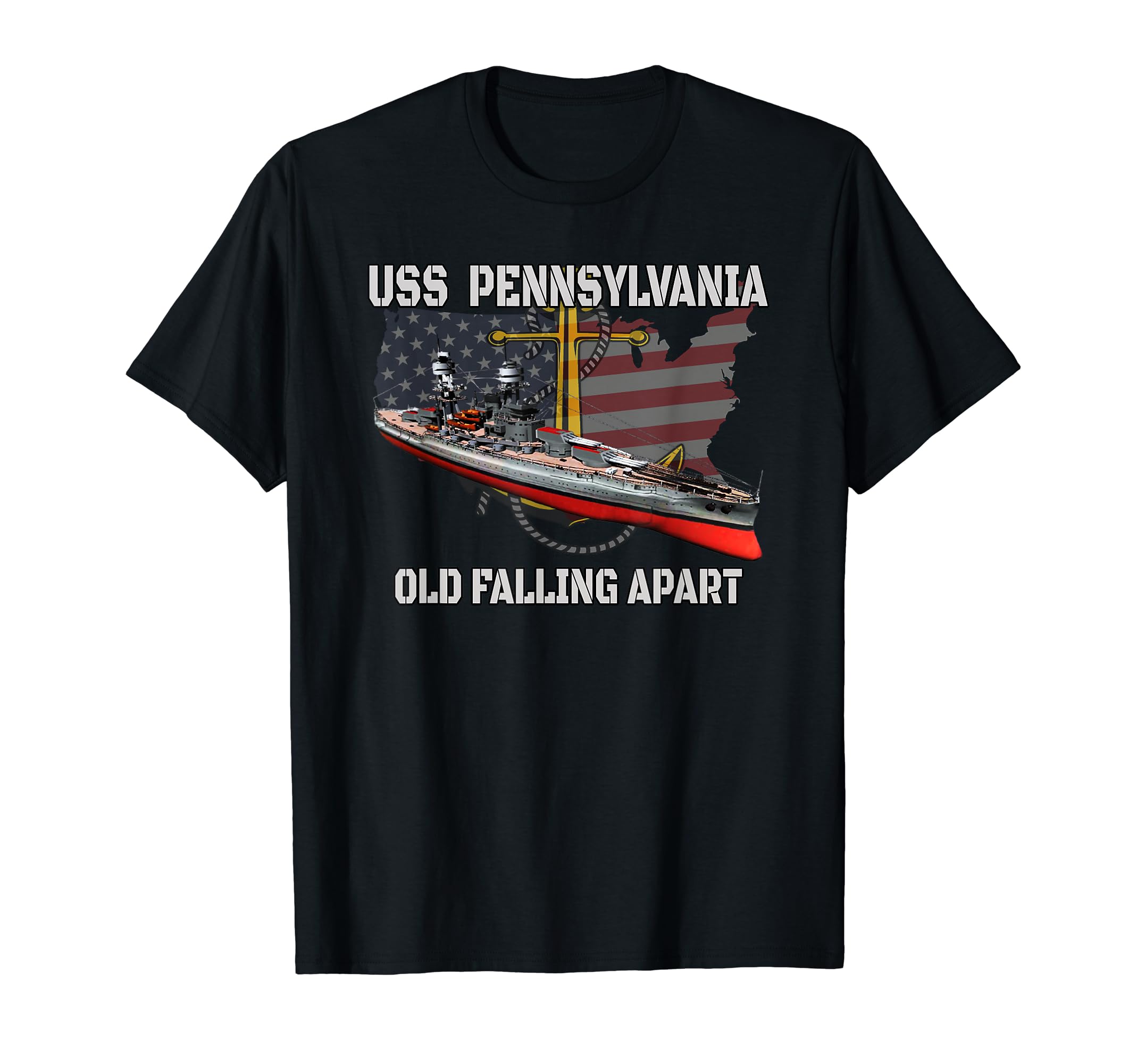 Uss Pennsylvania Bb 38 Battleship Veterans T-Shirt - Trendy Graphic Unisex - T-Shirt, Sweatshirt, Hoodie