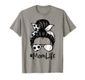 Womens Mom Life Soccer Messy Bun T-Shirt - Graphic Print for Adults - T-Shirt, Sweatshirt, Hoodie