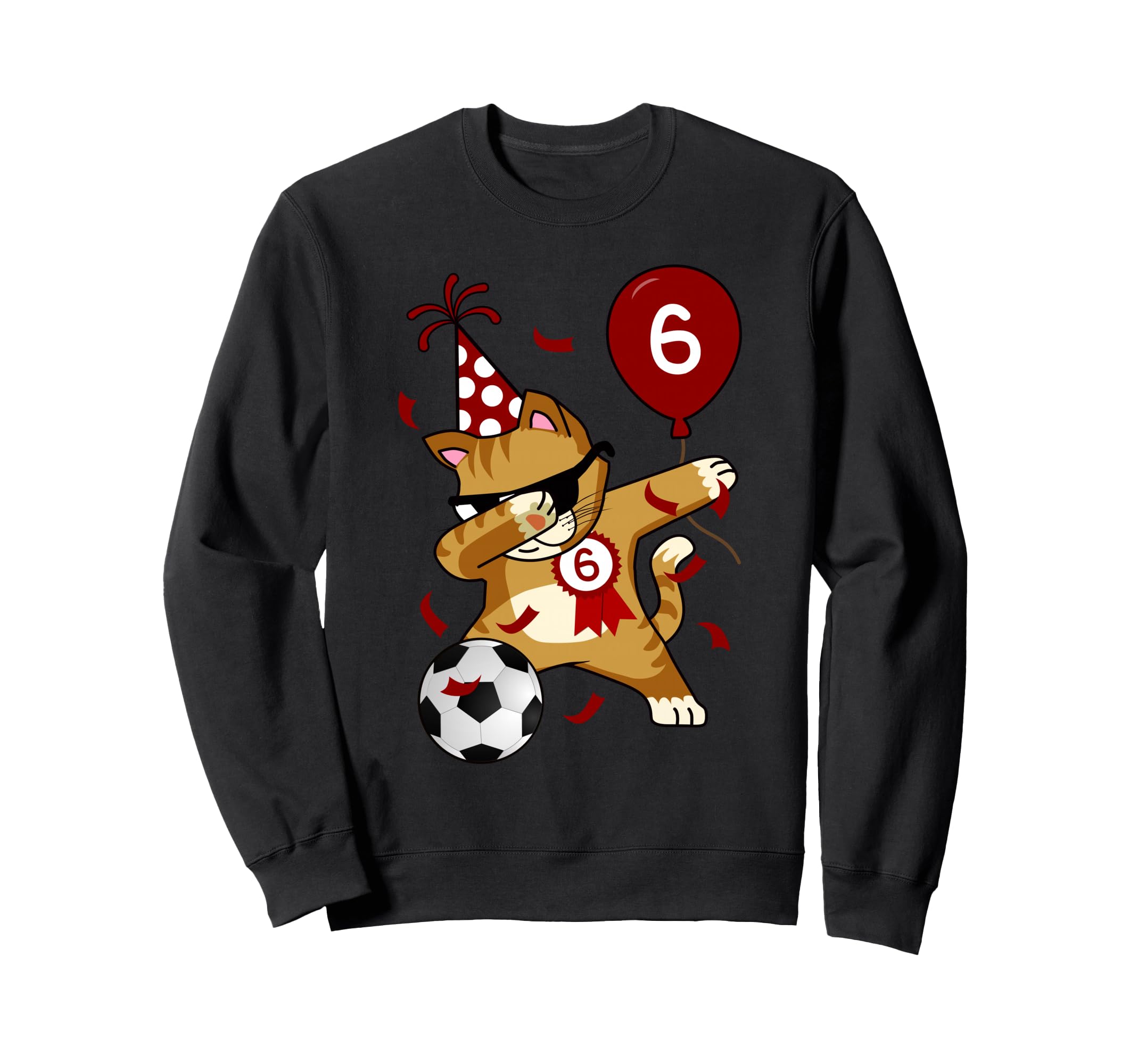 Dabbing Cat Soccer Football 5Th Sweatshirt - Novelty Apparel Unisex - T-Shirt, Sweatshirt, Hoodie
