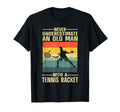 Tennis Art Grandpa Tennis Player Racket T-Shirt - Trendy Graphic Unisex - T-Shirt, Sweatshirt, Hoodie