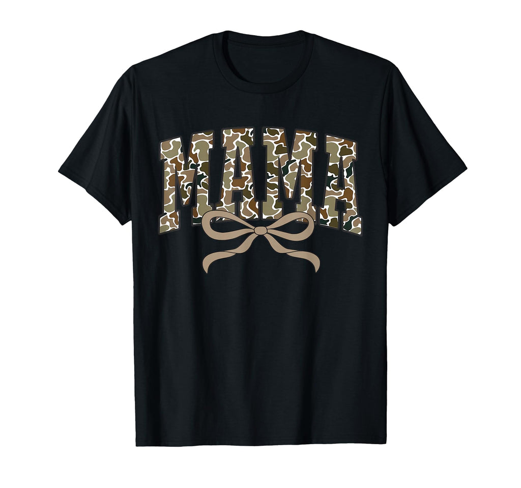 Mama Camo Bow Fathers Day Family Matching T-Shirt - Novelty Apparel Unisex - T-Shirt, Sweatshirt, Hoodie