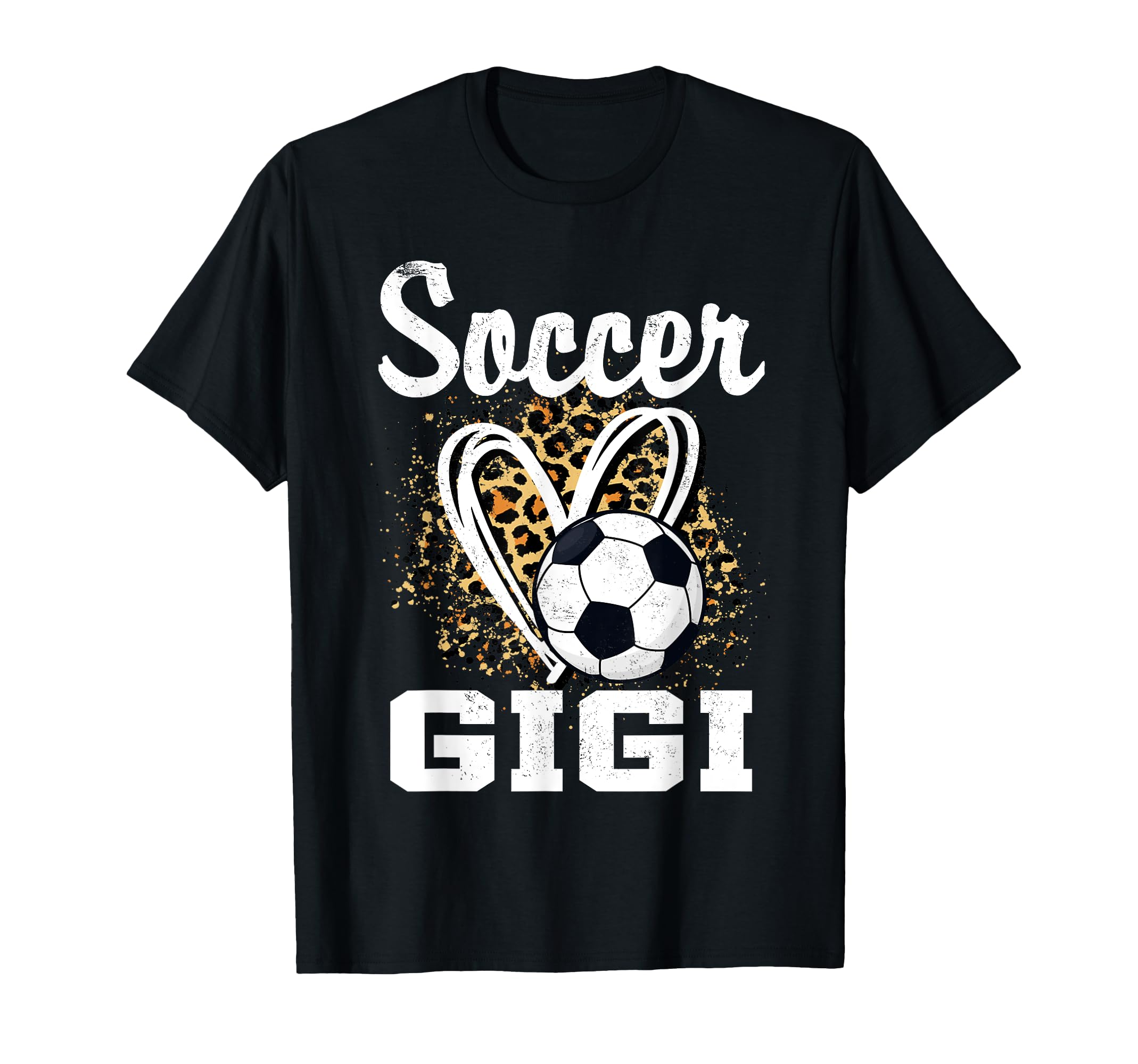 Soccer Grandma Leopard Heart Soccer T-Shirt - Custom Art Print Men Women - T-Shirt, Sweatshirt, Hoodie