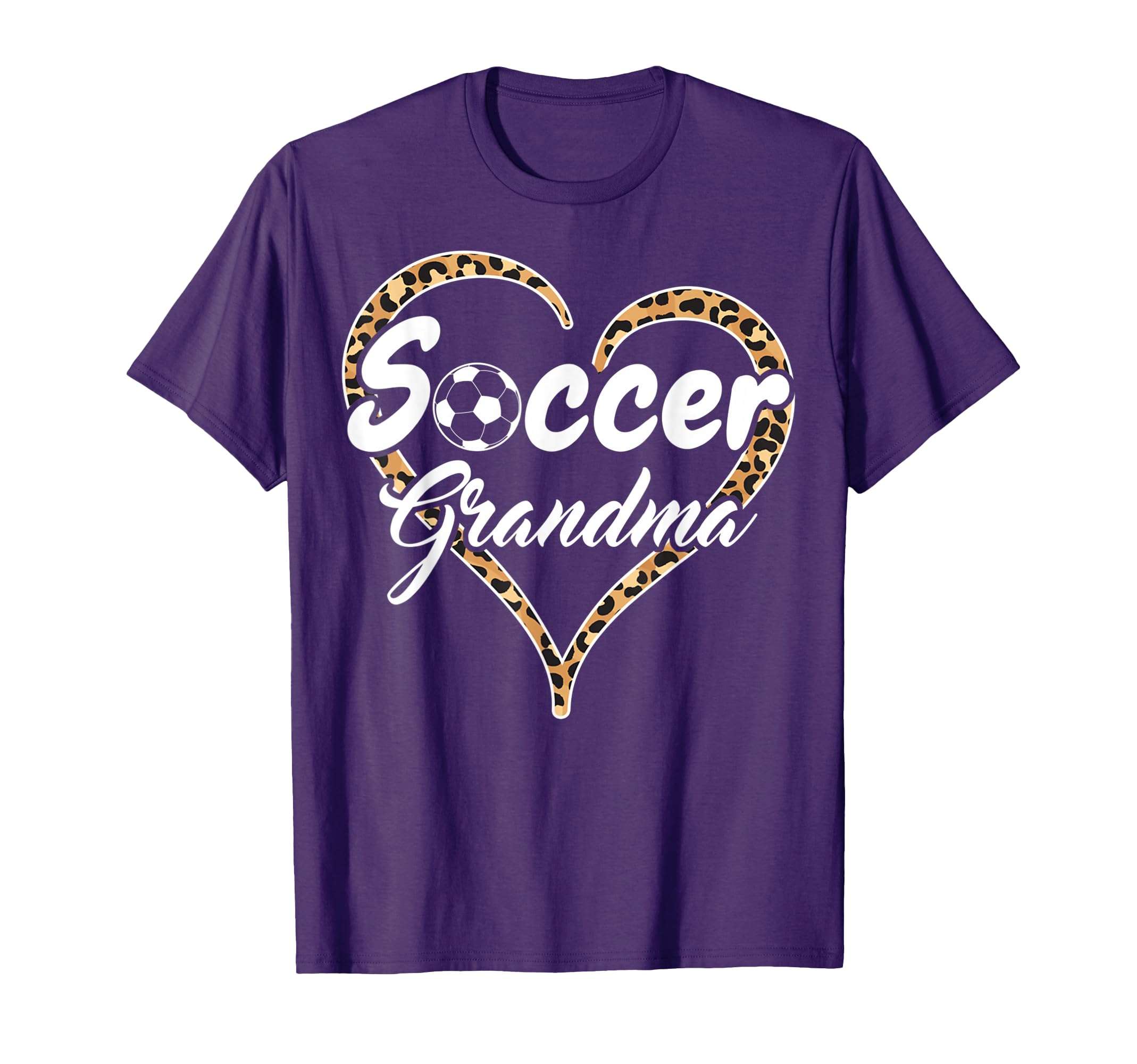 Soccer Grandma Leopard Heart Funny T-Shirt - Fun Novelty Design Unisex - T-Shirt, Sweatshirt, Hoodie