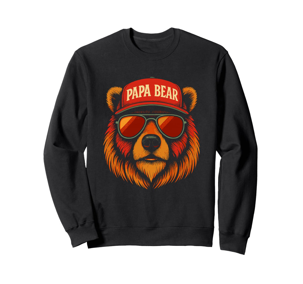 Papa Bear Funny Dad Gift Sunglasses Sweatshirt - Novelty Apparel Unisex - T-Shirt, Sweatshirt, Hoodie