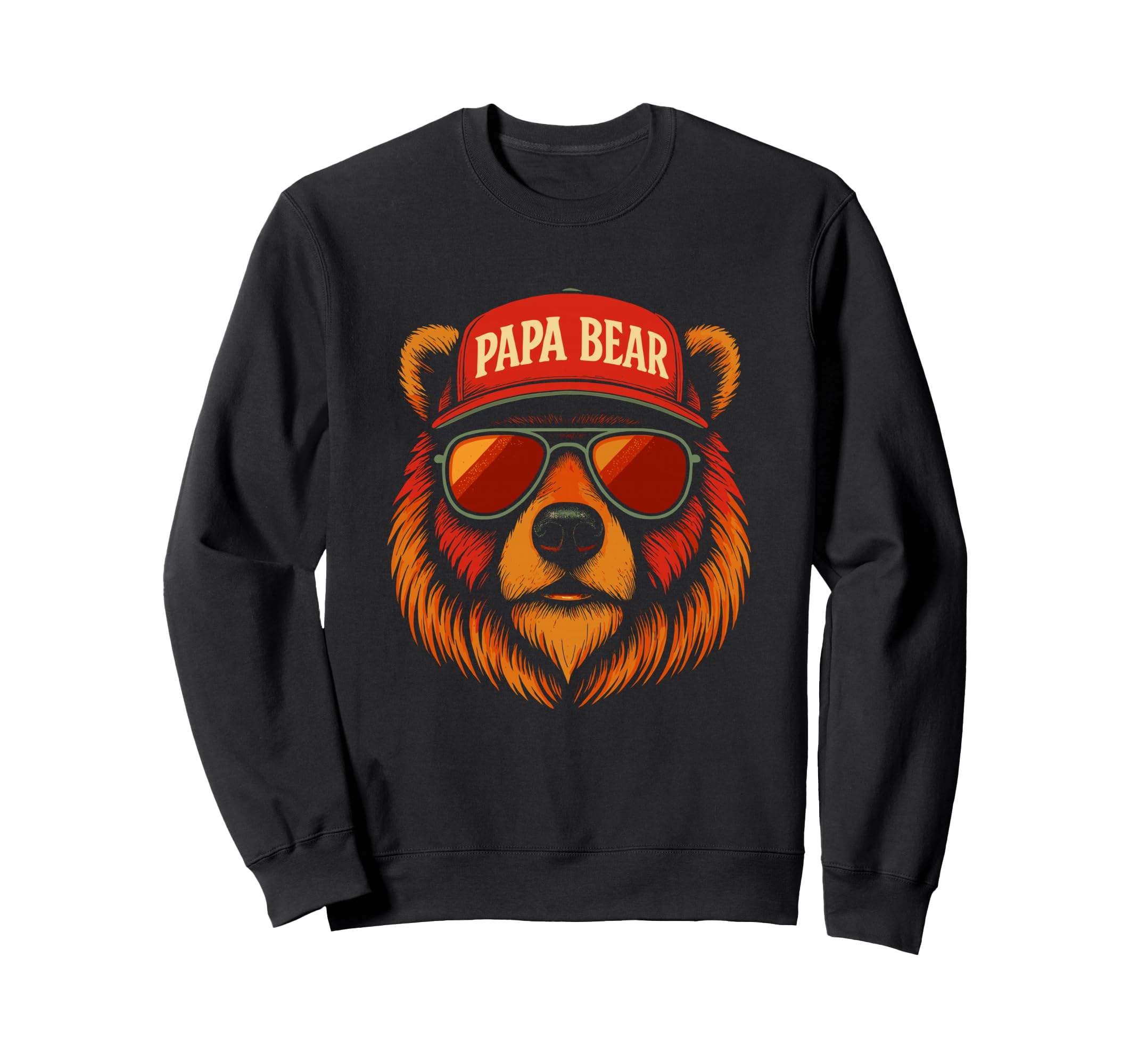 Papa Bear Funny Dad Gift Sunglasses Sweatshirt - Novelty Apparel Unisex - T-Shirt, Sweatshirt, Hoodie