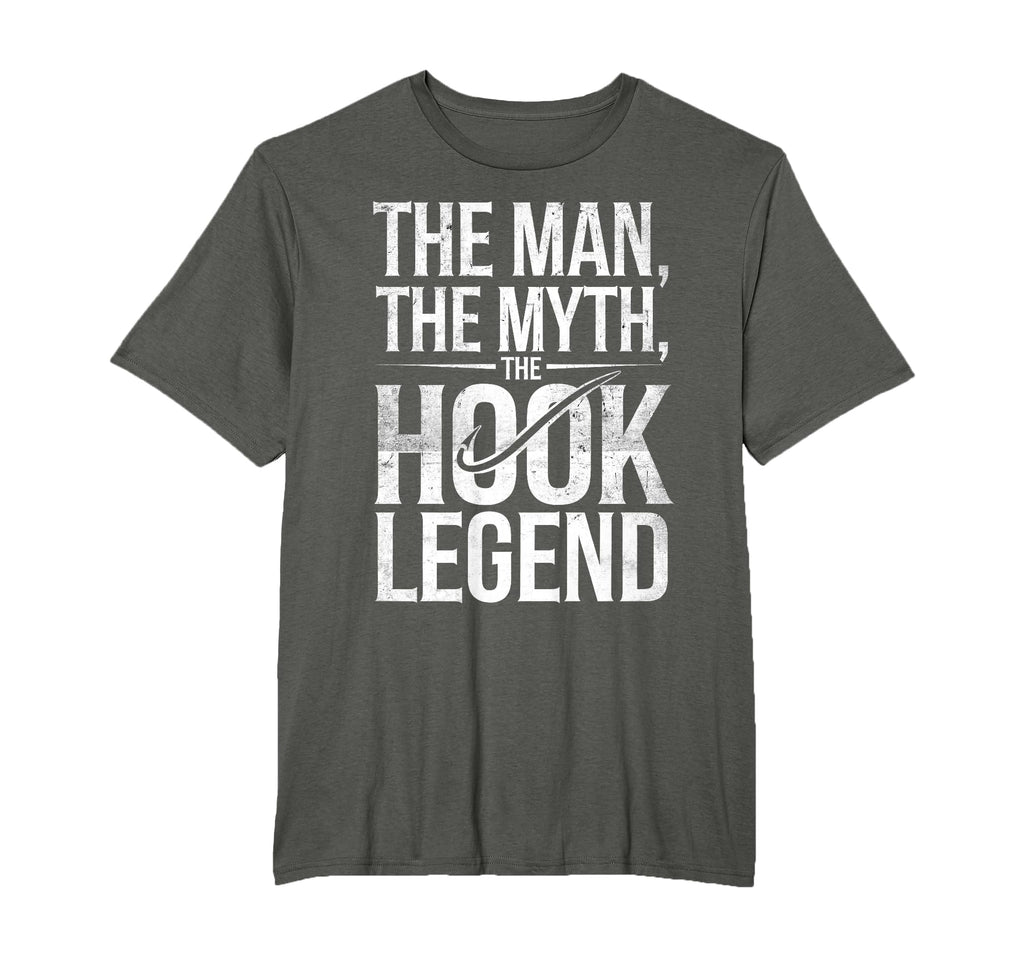 Myth Hook Legend Fishing Dad Funny T-Shirt - Graphic Print for Adults - T-Shirt, Sweatshirt, Hoodie