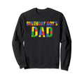Birthday Dad Building Blocks Sweatshirt - Unique Graphic Men Women - T-Shirt, Sweatshirt, Hoodie