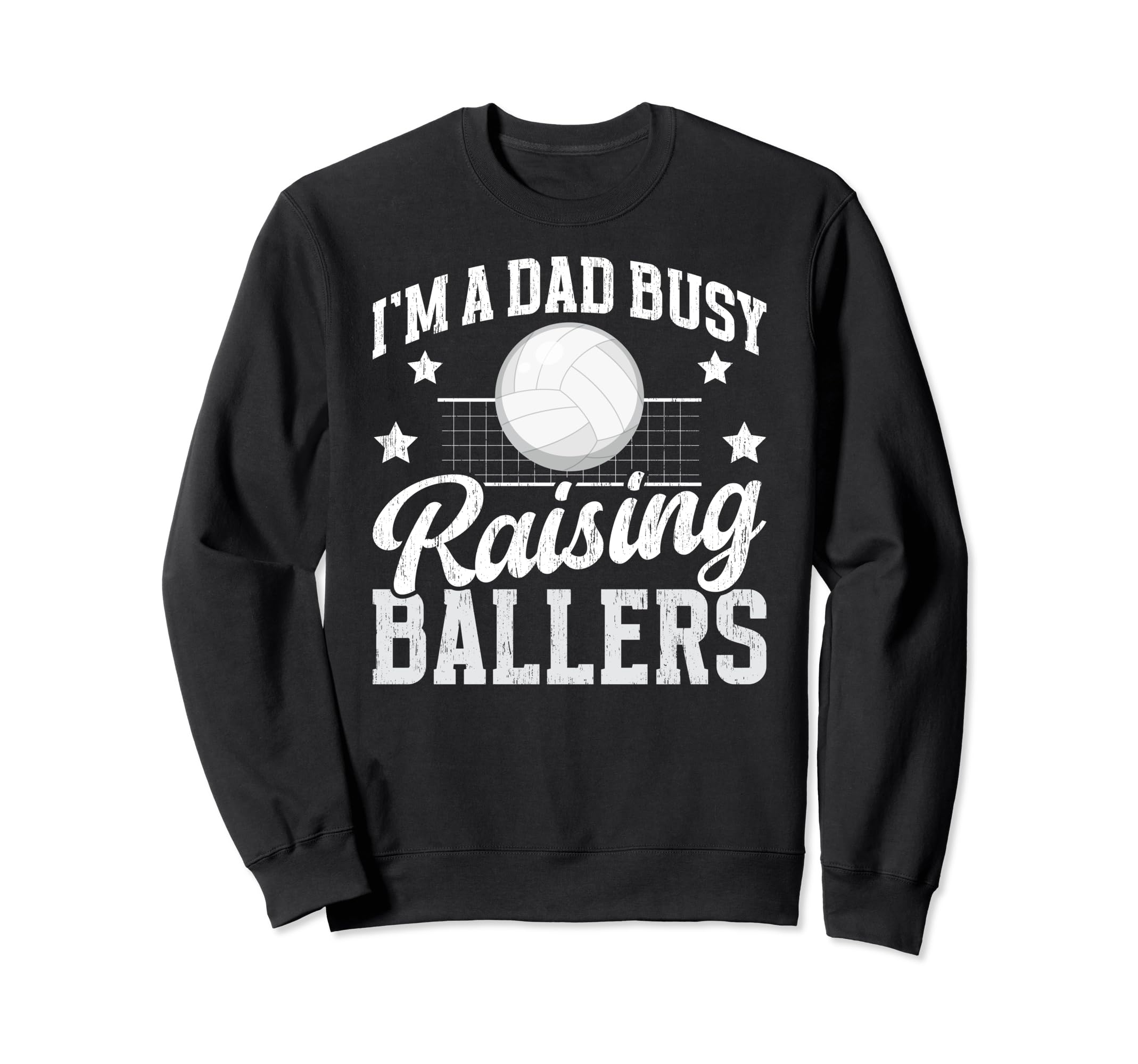 Busy Raising Ballers Volleyball Dad Sweatshirt - Minimalist Print Unisex - T-Shirt, Sweatshirt, Hoodie