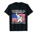 Raised Hero Veterans Son Father Dad T-Shirt - Custom Art Print for Adults - T-Shirt, Sweatshirt, Hoodie