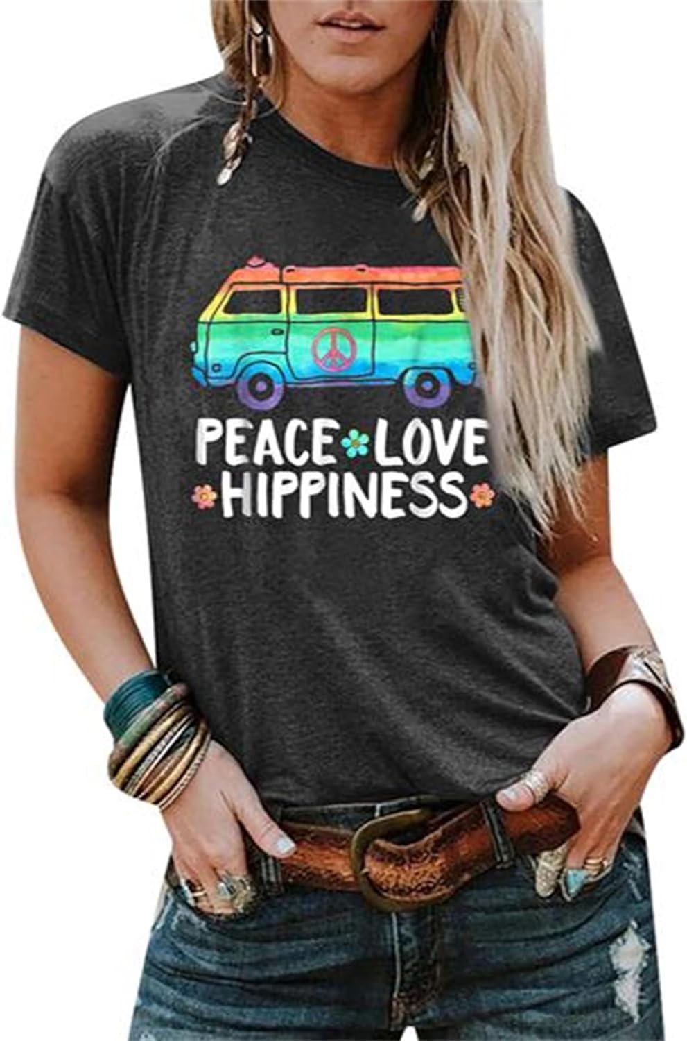 Peace Love for Women Hippie Vintage Graphic Hippy - Adult & Kids T-Shirts, Sweatshirts & Hoodies apparel design preview 1