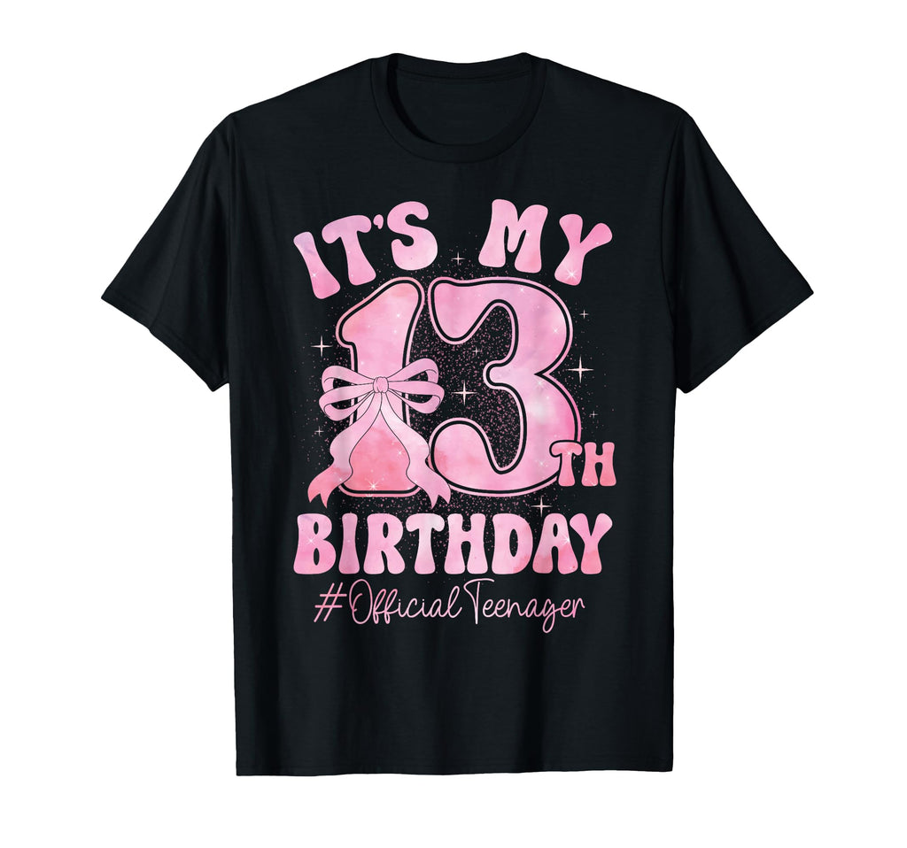 13 Year Old Coquette Bow Teenager 13Th T-Shirt - Custom Art Print Unisex - T-Shirt, Sweatshirt, Hoodie