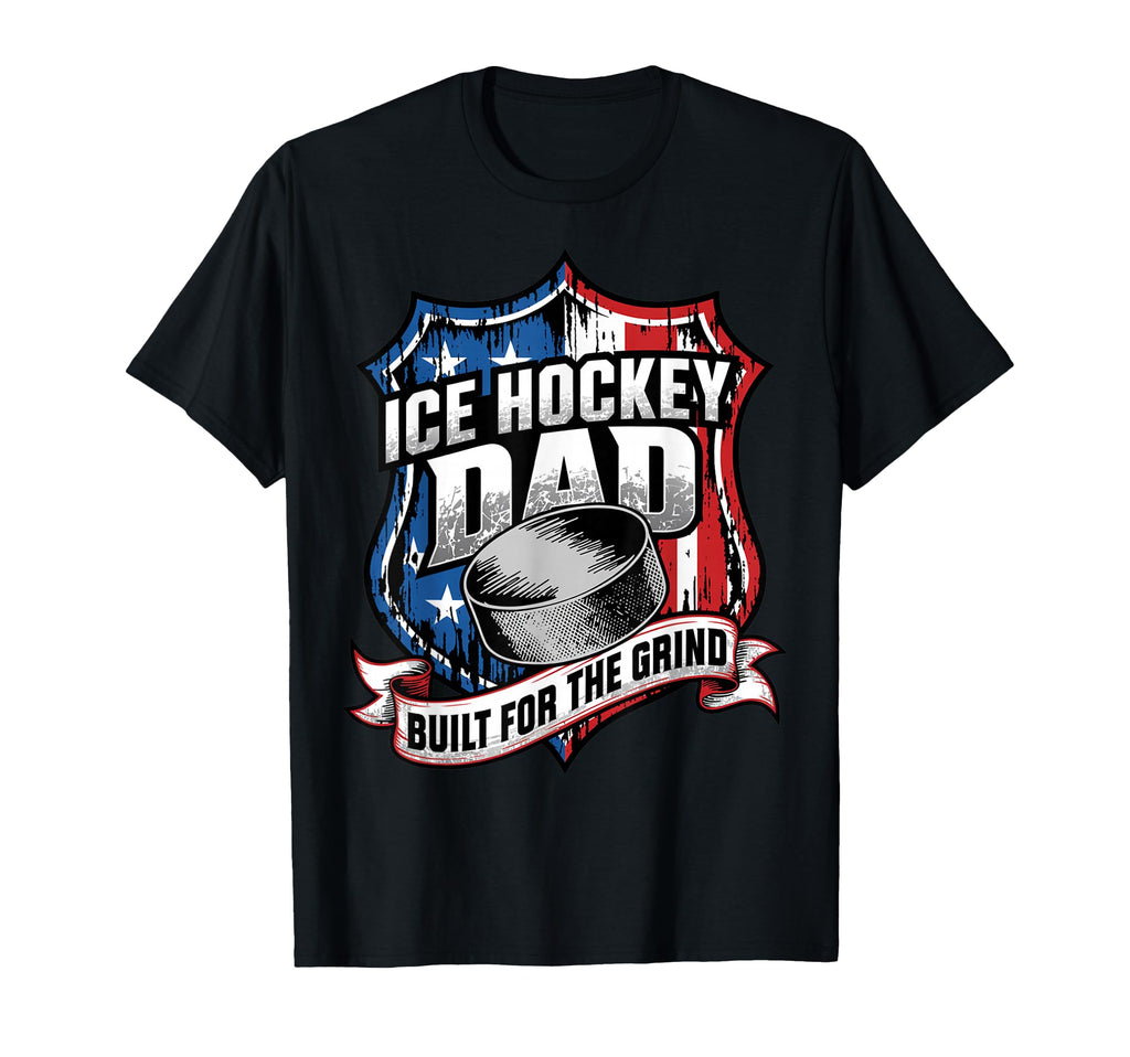 Usa Patriotic Ice Hockey Dad Built T-Shirt - Streetwear Style Men Women - T-Shirt, Sweatshirt, Hoodie