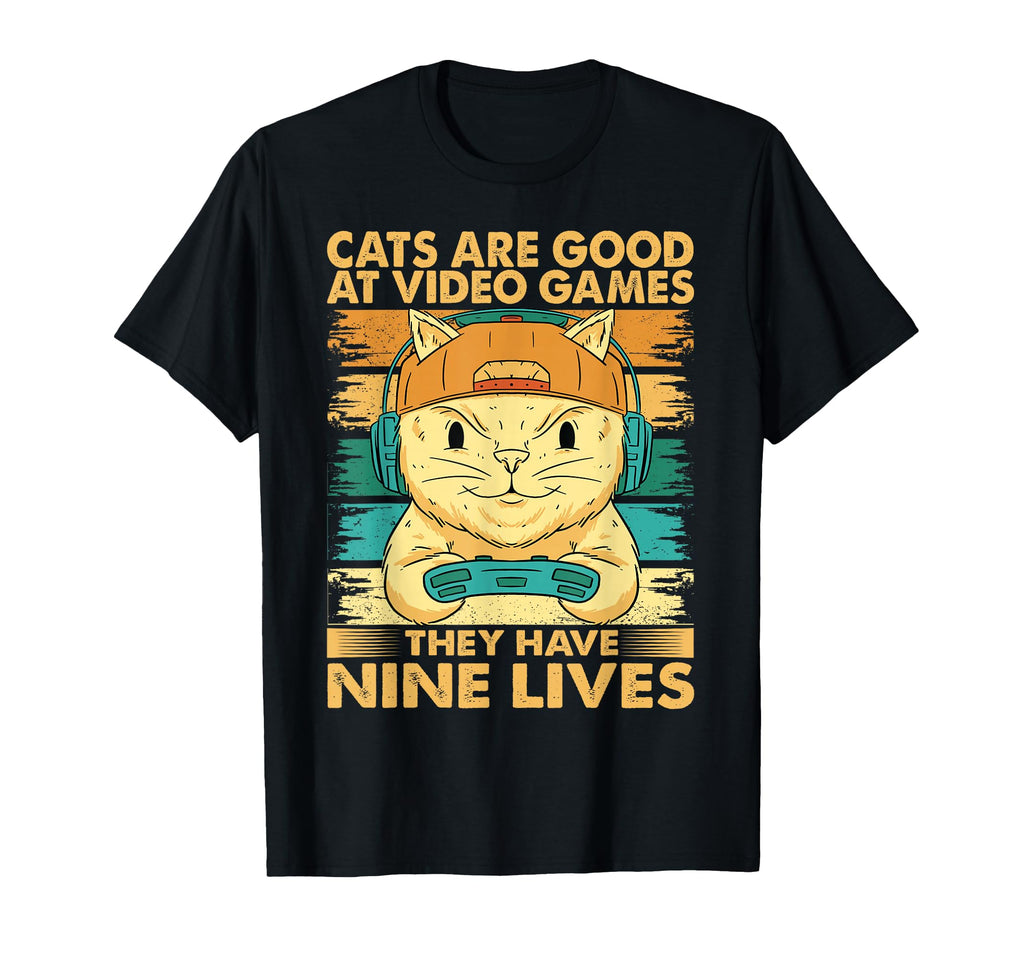 Cats Are Good Video Games Funny Dad T-Shirt - Aesthetic Graphic Unisex - T-Shirt, Sweatshirt, Hoodie