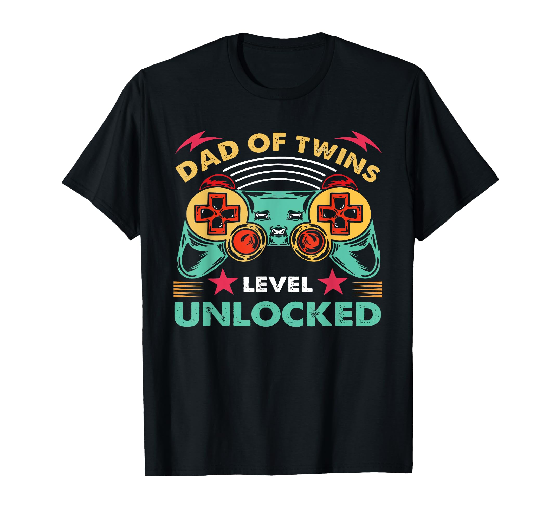 Funny Dad Twins Level Unlocked Twins Daddy T-Shirt - Graphic Print Unisex - T-Shirt, Sweatshirt, Hoodie