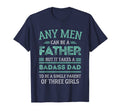 Badass Single Dad Three Daughters T-Shirt - Custom Art Print Men Women - T-Shirt, Sweatshirt, Hoodie