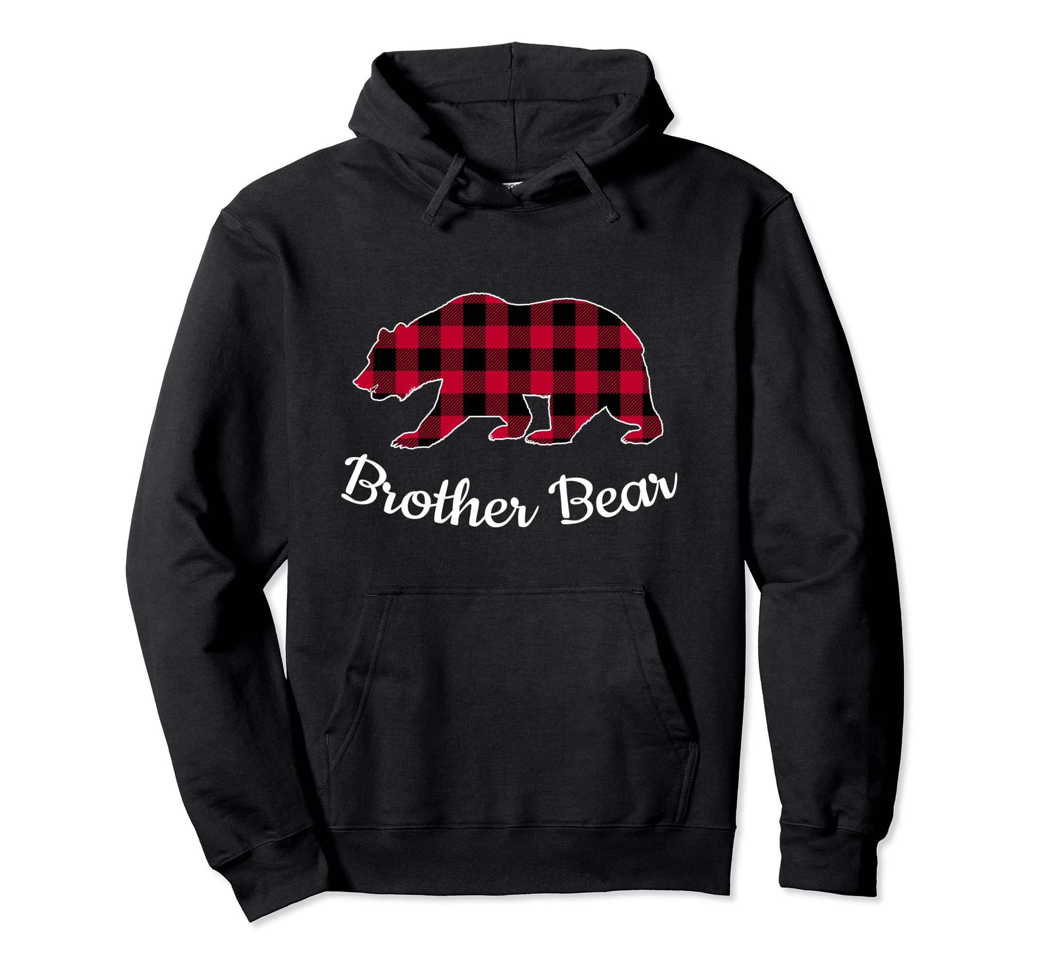 Brother Bear Pajama Red Buffalo Plaid Hoodie - Aesthetic Graphic Unisex - T-Shirt, Sweatshirt, Hoodie