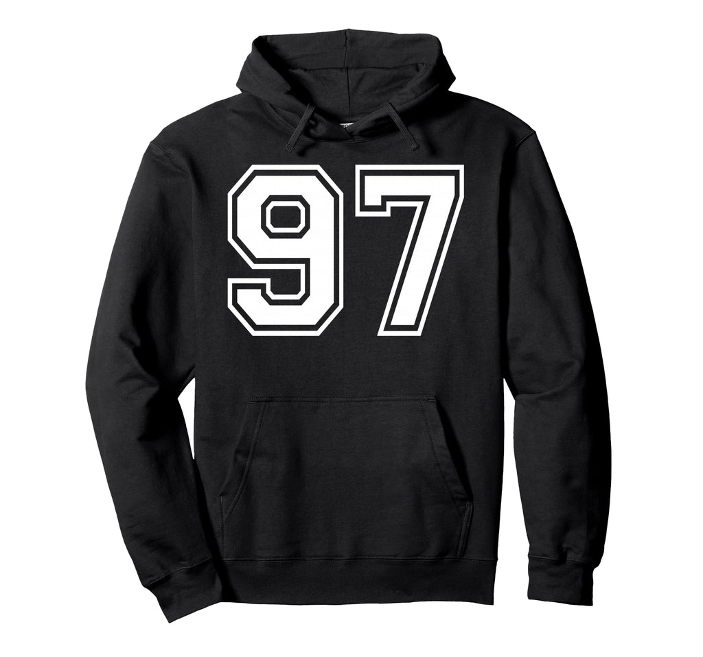 97 Number Ninety Seven Team Sports Hoodie - Unique Graphic for Adults - T-Shirt, Sweatshirt, Hoodie