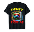 Merry Kickmas Soccer Ball Soccer T-Shirt - Custom Art Print Men Women - T-Shirt, Sweatshirt, Hoodie