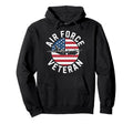 Air Force Veteran Us American Flag Dad Hoodie - Minimalist Print Men Women - T-Shirt, Sweatshirt, Hoodie