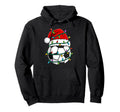 Soccer Santa Hat Lights Santa Sports Hoodie - Fun Novelty Design Men Women - T-Shirt, Sweatshirt, Hoodie
