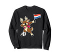 Soccer Dutch Flag Reindeer Sweatshirt - Aesthetic Graphic Men Women - T-Shirt, Sweatshirt, Hoodie