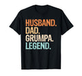 Husband Dad Grumpa Legend Funny Grandpa T-Shirt - Graphic Print Men Women - T-Shirt, Sweatshirt, Hoodie