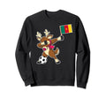 Soccer Cameroonian Flag Reindeer Sweatshirt - Streetwear Style for Adults - T-Shirt, Sweatshirt, Hoodie