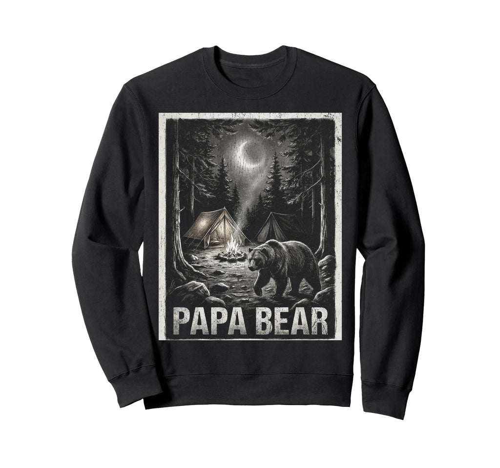 Papa Bear Family Matching Dad Sweatshirt - Aesthetic Graphic Unisex - T-Shirt, Sweatshirt, Hoodie
