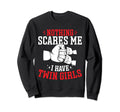 Dad Twin Father Two Twin Dad Sweatshirt - Minimalist Print for Adults - T-Shirt, Sweatshirt, Hoodie