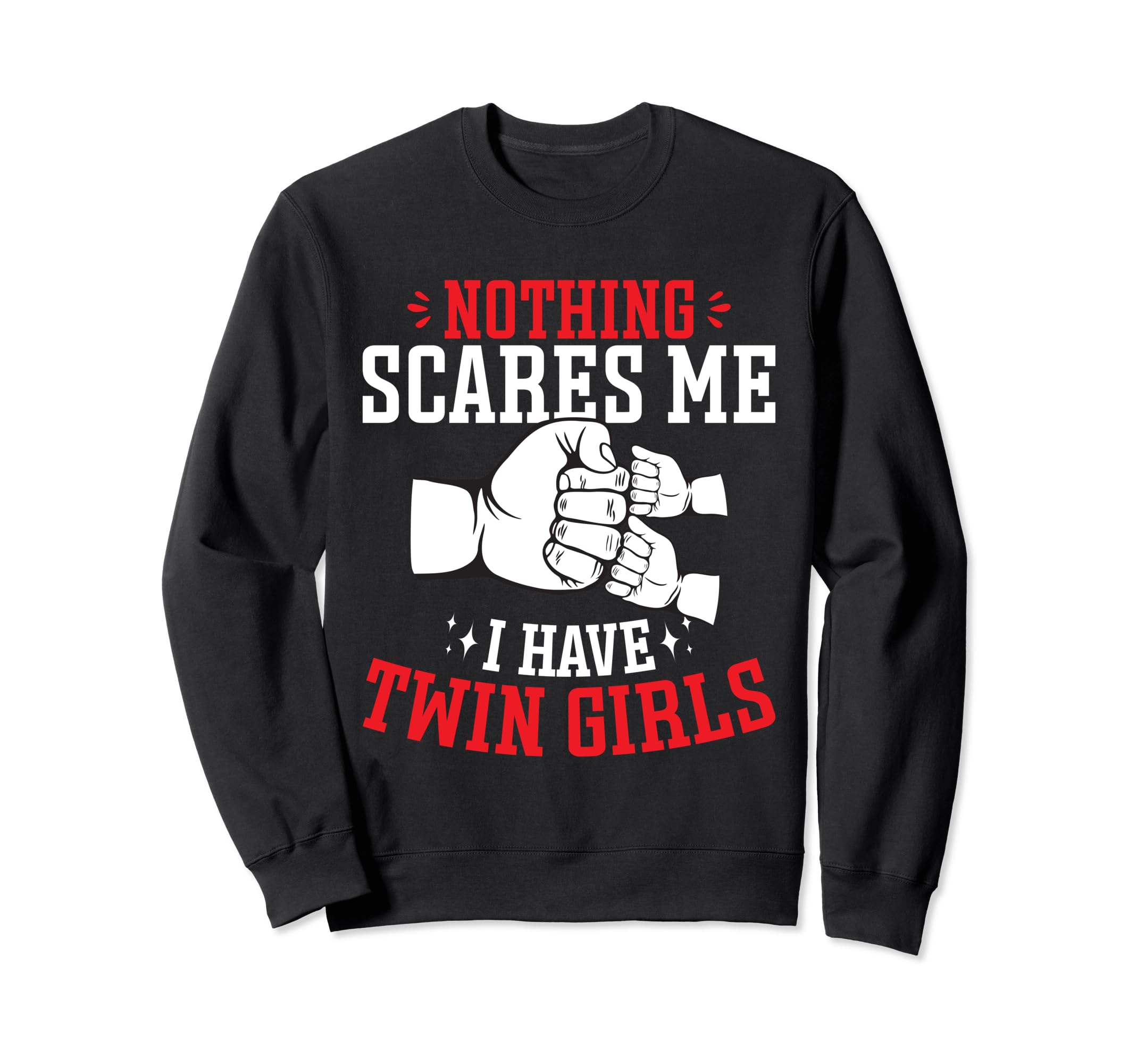 Dad Twin Father Two Twin Dad Sweatshirt - Minimalist Print for Adults - T-Shirt, Sweatshirt, Hoodie