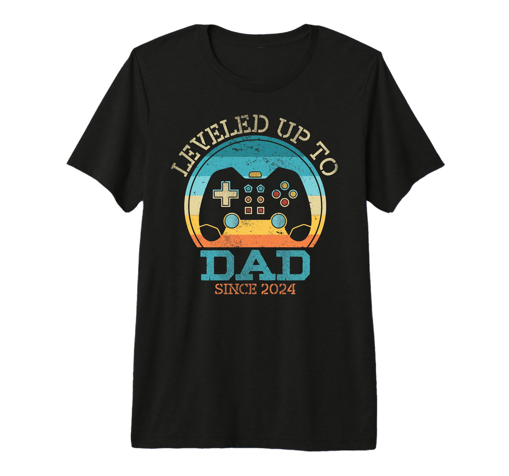 Leveled Up To Dad Since 2024 T-Shirt - Aesthetic Graphic for Adults - T-Shirt, Sweatshirt, Hoodie