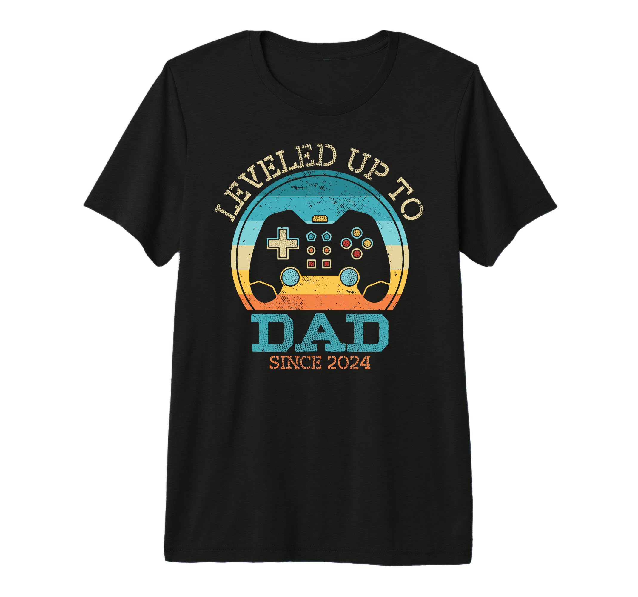 Leveled Up To Dad Since 2024 T-Shirt - Aesthetic Graphic for Adults - T-Shirt, Sweatshirt, Hoodie