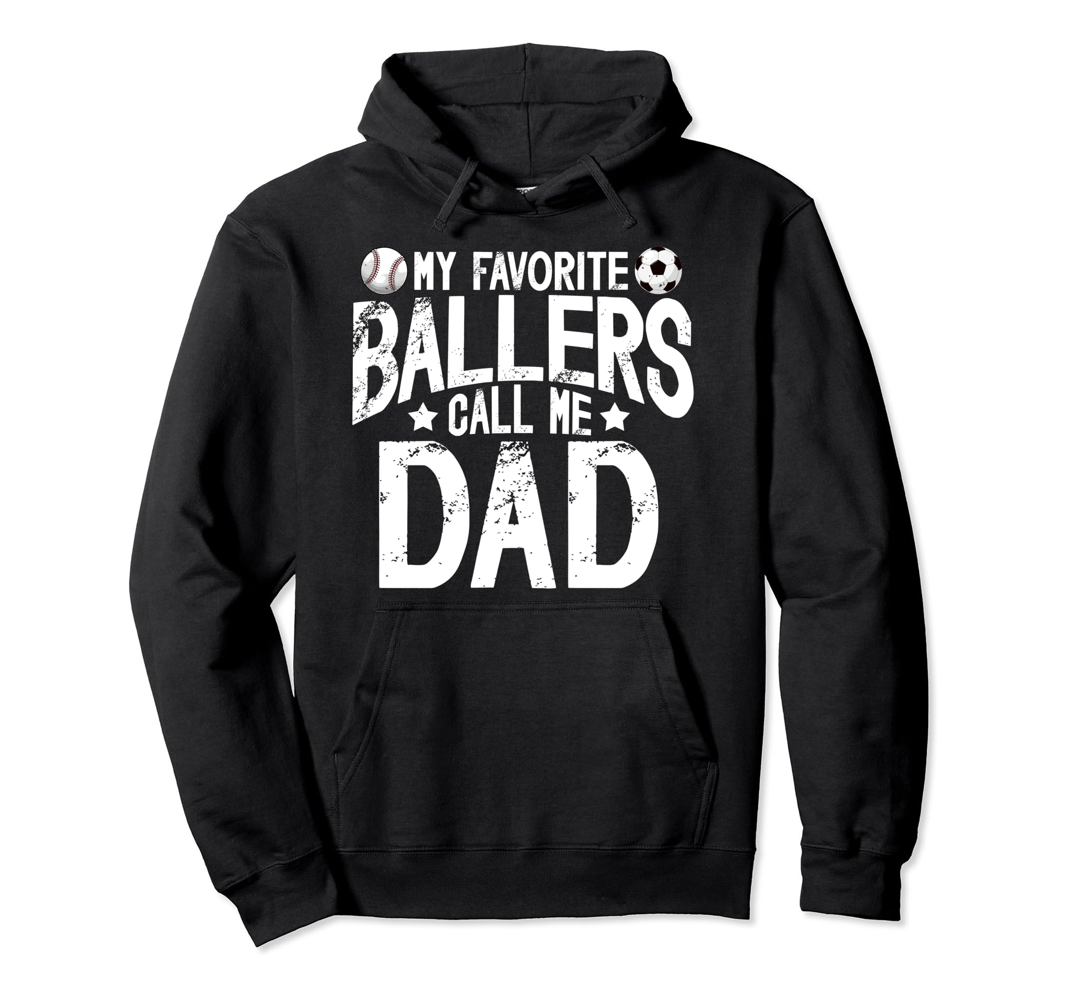 My Favorite Ballers Call Me Dad Baseball Hoodie - Graphic Print Unisex - T-Shirt, Sweatshirt, Hoodie