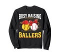Busy Raising Ballers Softball Sweatshirt - Minimalist Print Unisex - T-Shirt, Sweatshirt, Hoodie